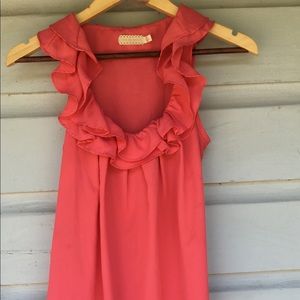 Anthropology Ruffle Shift Dress